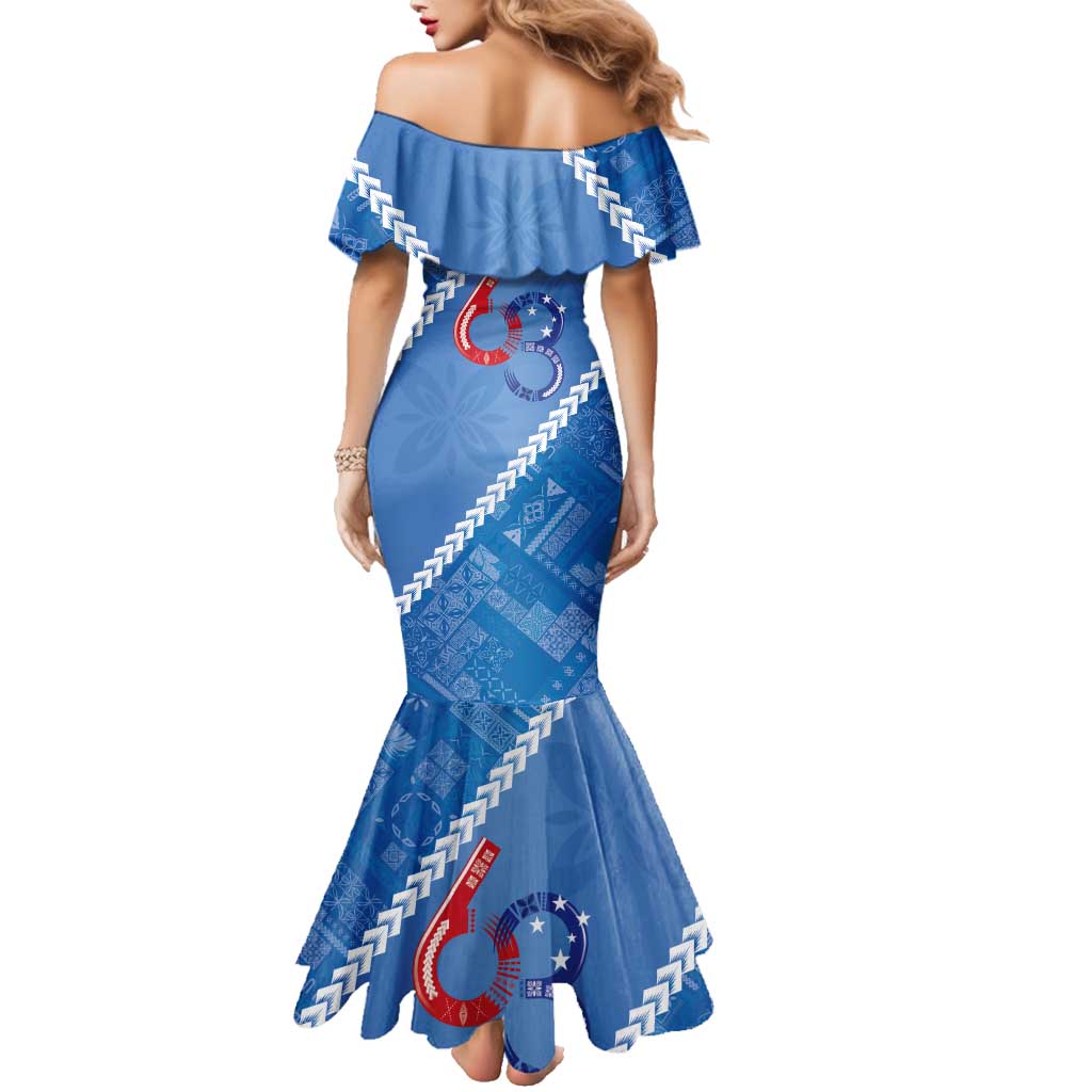 Samoa Independence Day Family Matching Mermaid Dress and Hawaiian Shirt Anniversary 63th-Siapo Art