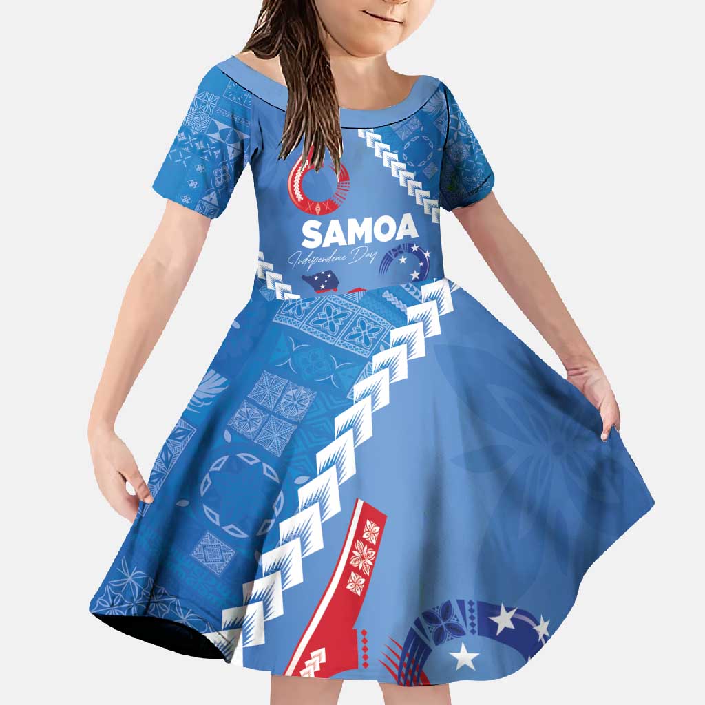Samoa Independence Day Family Matching Off Shoulder Maxi Dress and Hawaiian Shirt Anniversary 63th-Siapo Art