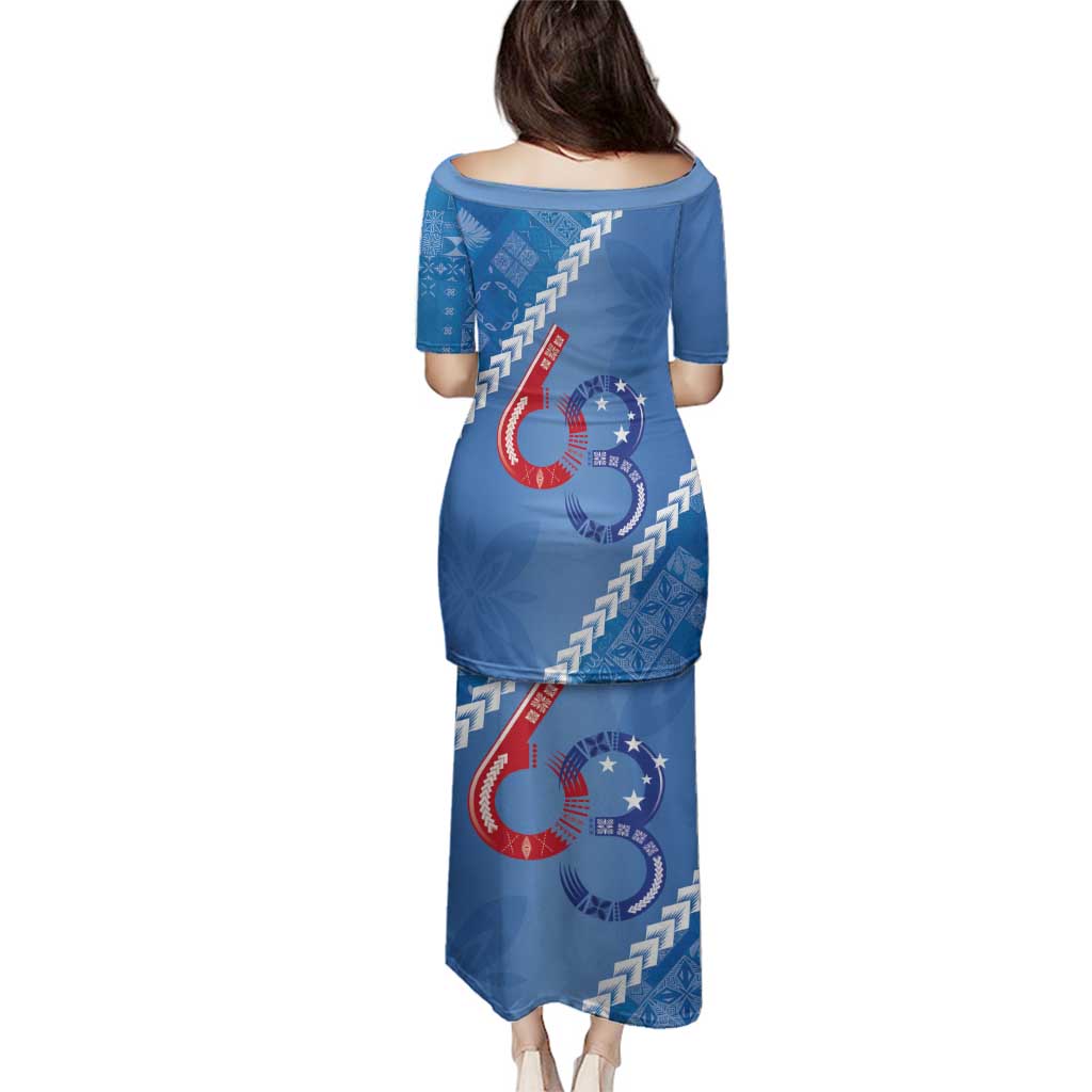 Samoa Independence Day Family Matching Puletasi and Hawaiian Shirt Anniversary 63th-Siapo Art