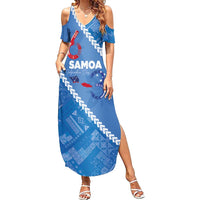 Samoa Independence Day Family Matching Summer Maxi Dress and Hawaiian Shirt Anniversary 63th-Siapo Art