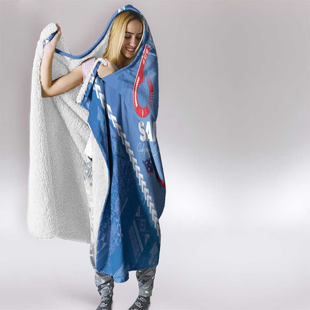 Samoa Independence Day Hooded Blanket Anniversary 63th-Siapo Art