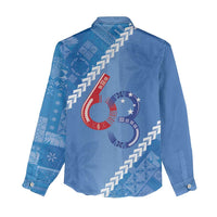Samoa Independence Day Women Casual Shirt Anniversary 63th-Siapo Art