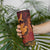 Hawaiian Volcano and Shark Skinny Tumbler Polynesian and Hibiscus Pattern Lava Color