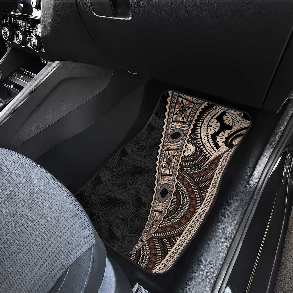 Fiji Traditional Masi Car Mats Tapa Art Palm Leaves Pattern LT03 - Polynesian Pride