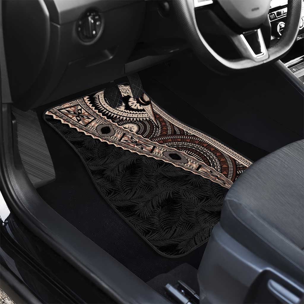 Fiji Traditional Masi Car Mats Tapa Art Palm Leaves Pattern LT03 - Polynesian Pride