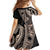 Fiji Traditional Masi Family Matching Off The Shoulder Long Sleeve Dress and Hawaiian Shirt Tapa Art Palm Leaves Pattern