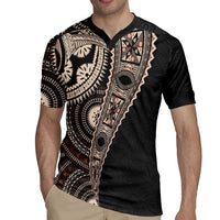 Fiji Traditional Masi Rugby Jersey Tapa Art Palm Leaves Pattern LT03 - Polynesian Pride