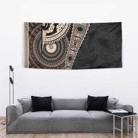 Fiji Traditional Masi Tapestry Tapa Art Palm Leaves Pattern
