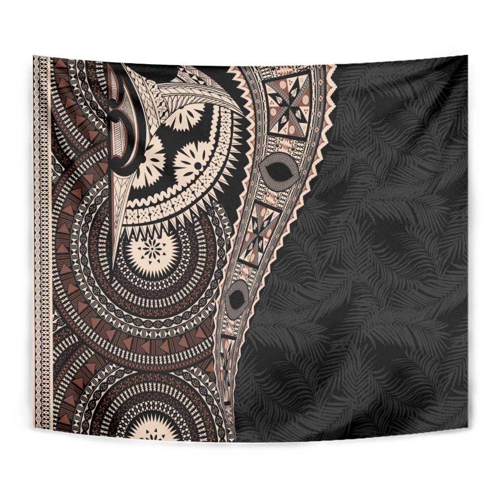 Fiji Traditional Masi Tapestry Tapa Art Palm Leaves Pattern