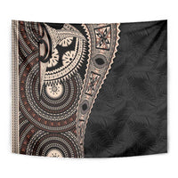 Fiji Traditional Masi Tapestry Tapa Art Palm Leaves Pattern