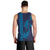 Aloha Hawaii Whale Kakau and Polynesian Tattoo Men Tank Top Dark Navy Color