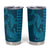 Aloha Hawaii Whale Kakau and Polynesian Tattoo Tumbler Cup Light Blue Color