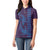 Aloha Hawaii Whale Kakau and Polynesian Tattoo Women Polo Shirt Purple Color