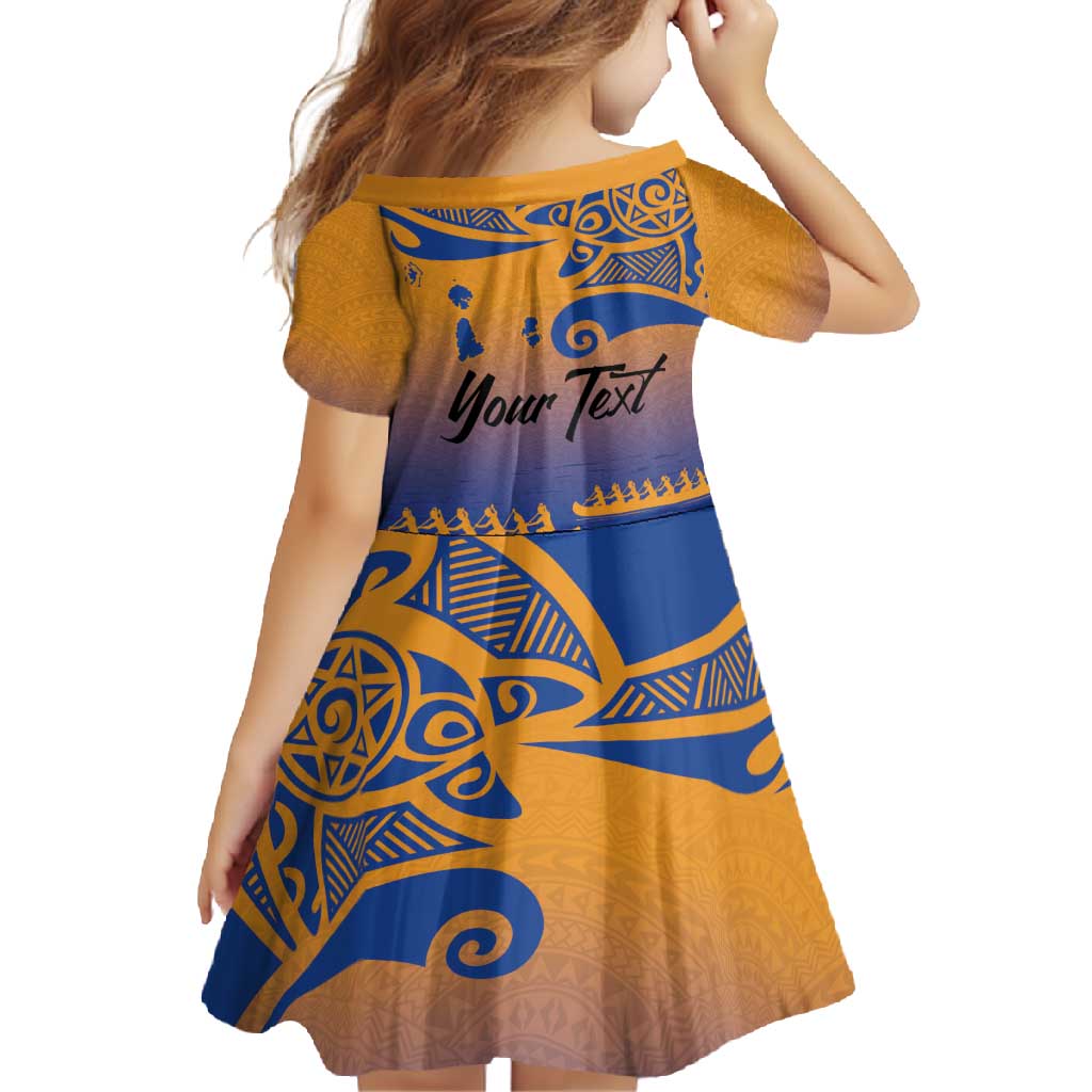 Personalised Hawaiki Nui Va'a French Polynesian Pattern Family Matching Mermaid Dress and Hawaiian Shirt Sunset Color LT03 - Polynesian Pride