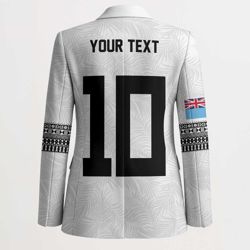 Custom Rugby Fiji Blazer Fijian Masi Tribal Sporty Style White Color LT03 - Polynesian Pride