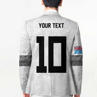 Custom Rugby Fiji Blazer Fijian Masi Tribal Sporty Style White Color LT03 - Polynesian Pride