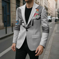 Custom Rugby Fiji Blazer Fijian Masi Tribal Sporty Style White Color LT03 - Polynesian Pride