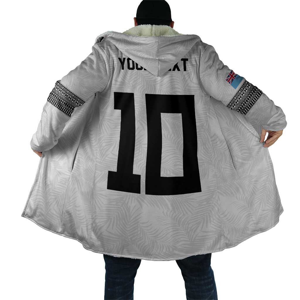 Custom Rugby Fiji Cloak Fijian Masi Tribal Sporty Style White Color - Polynesian Pride