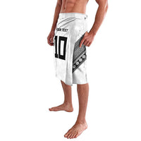 Custom Rugby Fiji Lavalava Fijian Masi Tribal Sporty Style White Color - Polynesian Pride