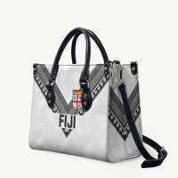Rugby Fiji Leather Bag Fijian Masi Tribal Sporty Style White Color - Polynesian Pride