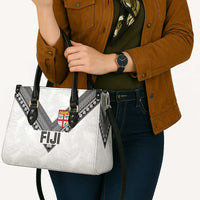 Rugby Fiji Leather Bag Fijian Masi Tribal Sporty Style White Color - Polynesian Pride