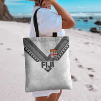 Rugby Fiji Tote Bag Fijian Masi Tribal Sporty Style White Color - Polynesian Pride