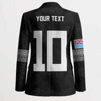 Custom Rugby Fiji Blazer Fijian Masi Tribal Sporty Style Black Color LT03 - Polynesian Pride
