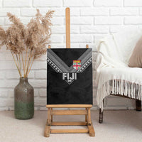 Rugby Fiji Canvas Wall Art Fijian Masi Tribal Sporty Style Black Color - Polynesian Pride