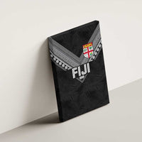 Rugby Fiji Canvas Wall Art Fijian Masi Tribal Sporty Style Black Color - Polynesian Pride