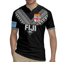 Custom Rugby Fiji Rugby Jersey Fijian Masi Tribal Sporty Style Black Color - Polynesian Pride