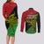 Papua New Guinea Southern Highlands Province Couples Matching Long Sleeve Bodycon Dress and Long Sleeve Button Shirts PNG Birds Of Paradise Polynesian Arty Style LT03 - Polynesian Pride