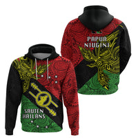 Papua New Guinea Southern Highlands Province Hoodie PNG Birds Of Paradise Polynesian Arty Style LT03 - Polynesian Pride