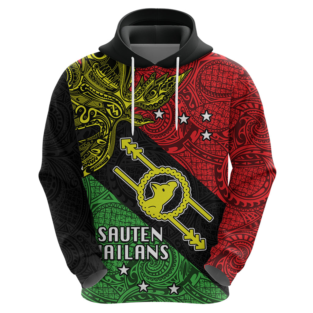 Papua New Guinea Southern Highlands Province Hoodie PNG Birds Of Paradise Polynesian Arty Style LT03 - Polynesian Pride