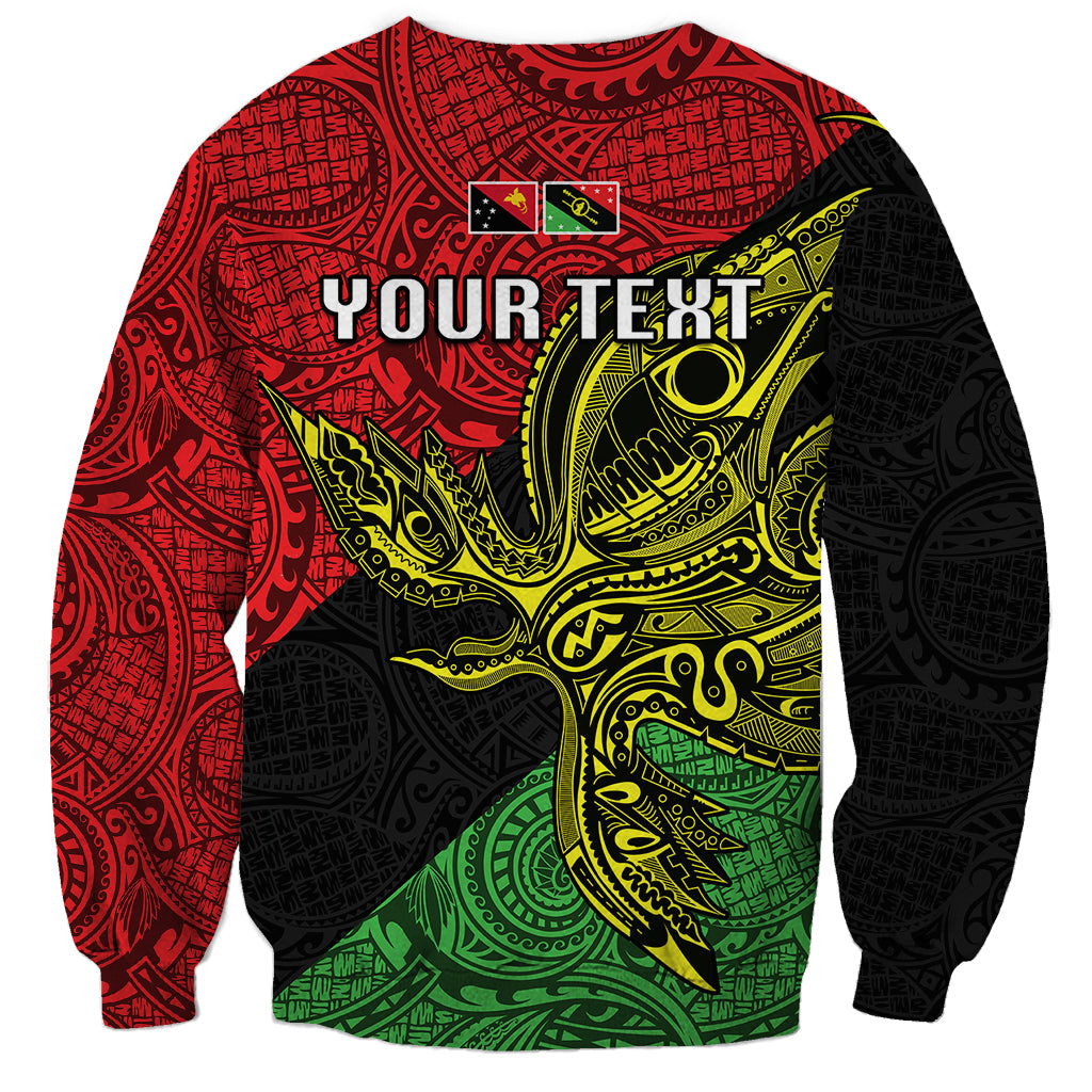 Personalised Papua New Guinea Southern Highlands Province Sweatshirt PNG Birds Of Paradise Polynesian Arty Style LT03 - Polynesian Pride