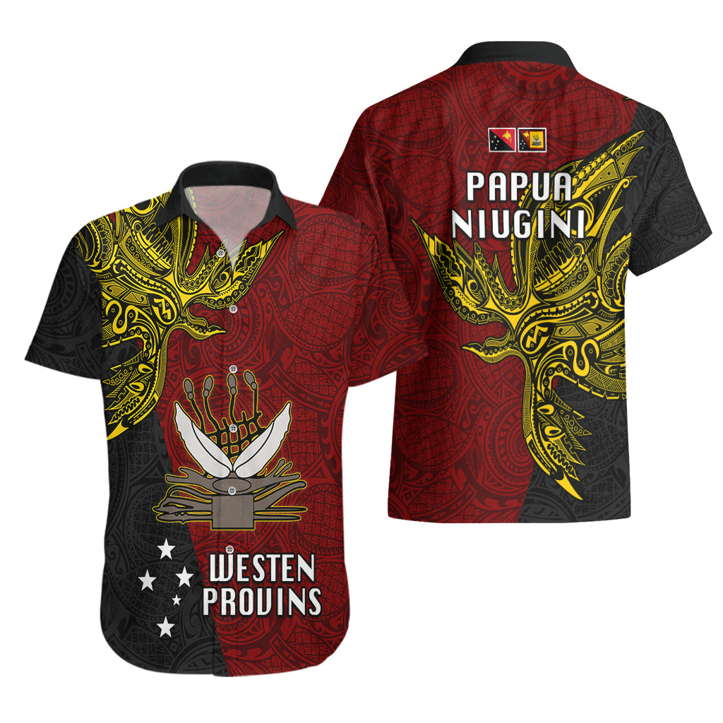 Papua New Guinea Western Province Hawaiian Shirt PNG Birds Of Paradise Polynesian Arty Style LT03 - Polynesian Pride