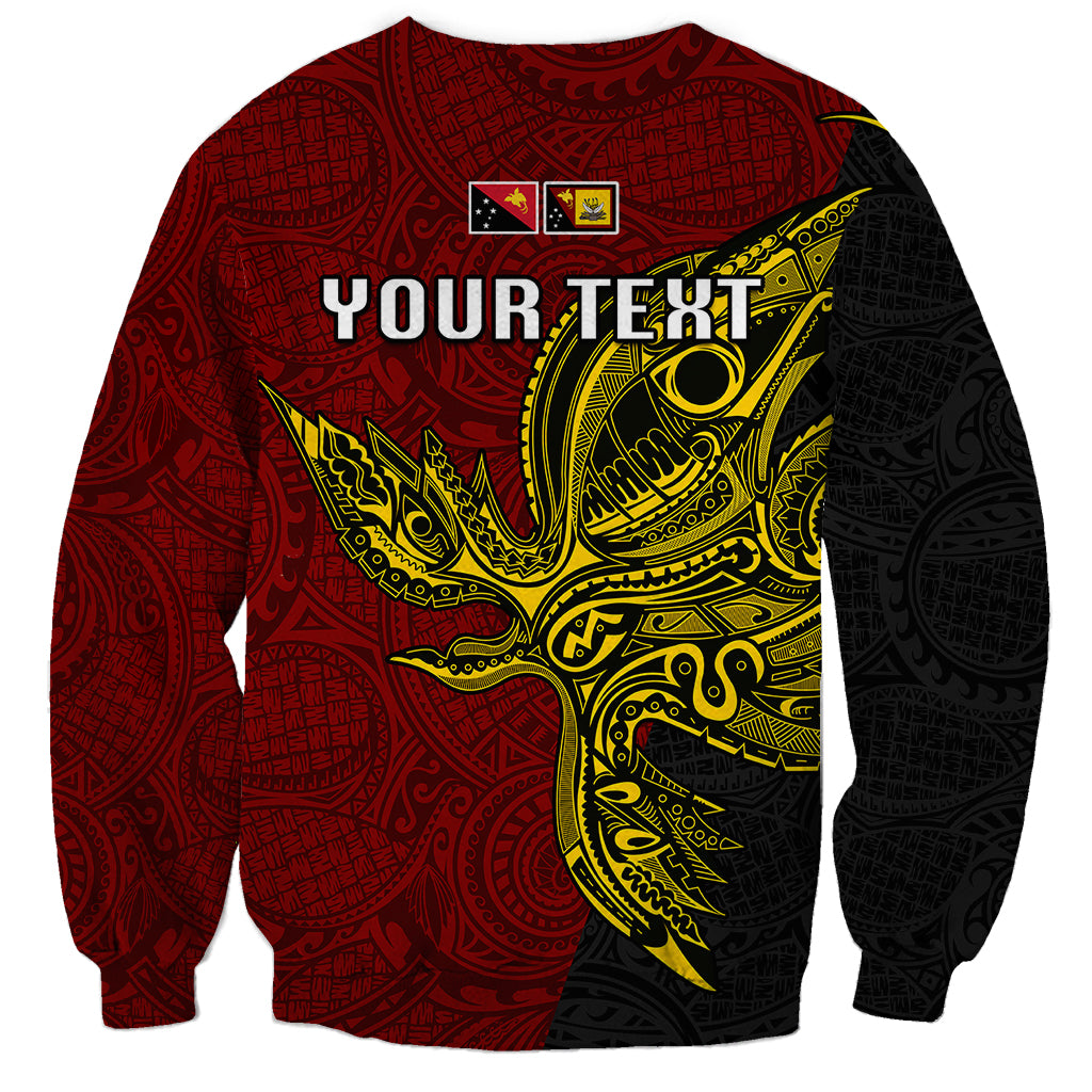 Personalised Papua New Guinea Western Province Sweatshirt PNG Birds Of Paradise Polynesian Arty Style LT03 - Polynesian Pride