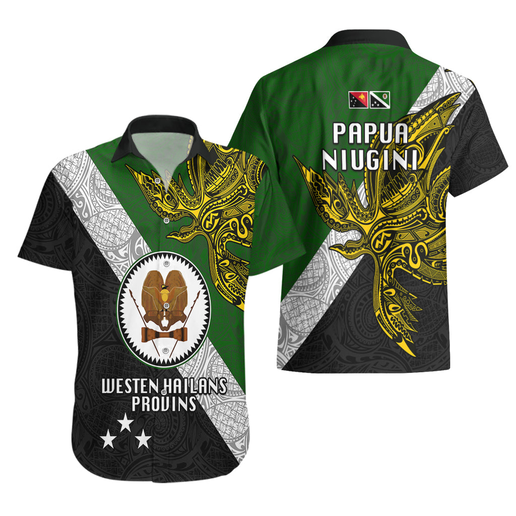 Papua New Guinea Western Highlands Province Hawaiian Shirt PNG Birds Of Paradise Polynesian Arty Style LT03 - Polynesian Pride