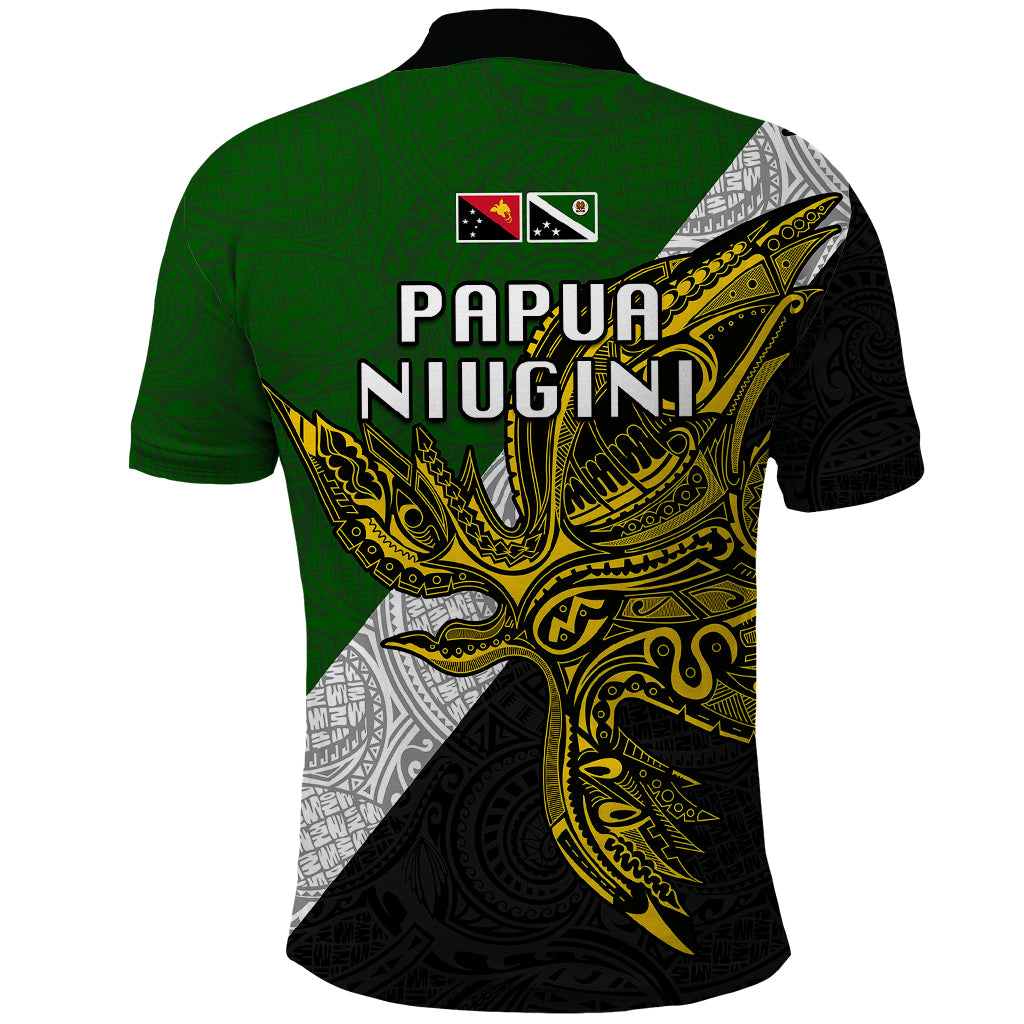 Papua New Guinea Western Highlands Province Polo Shirt PNG Birds Of Paradise Polynesian Arty Style LT03 - Polynesian Pride
