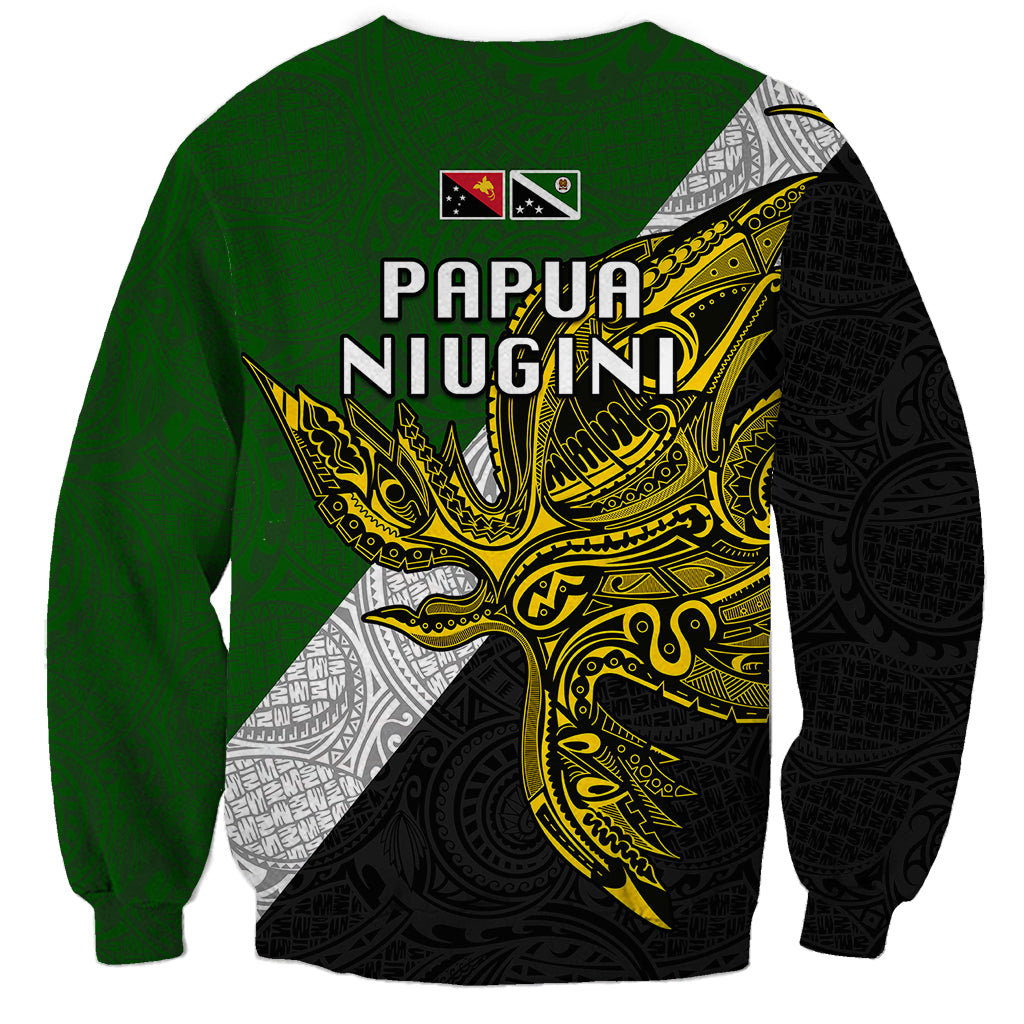 Papua New Guinea Western Highlands Province Sweatshirt PNG Birds Of Paradise Polynesian Arty Style LT03 - Polynesian Pride