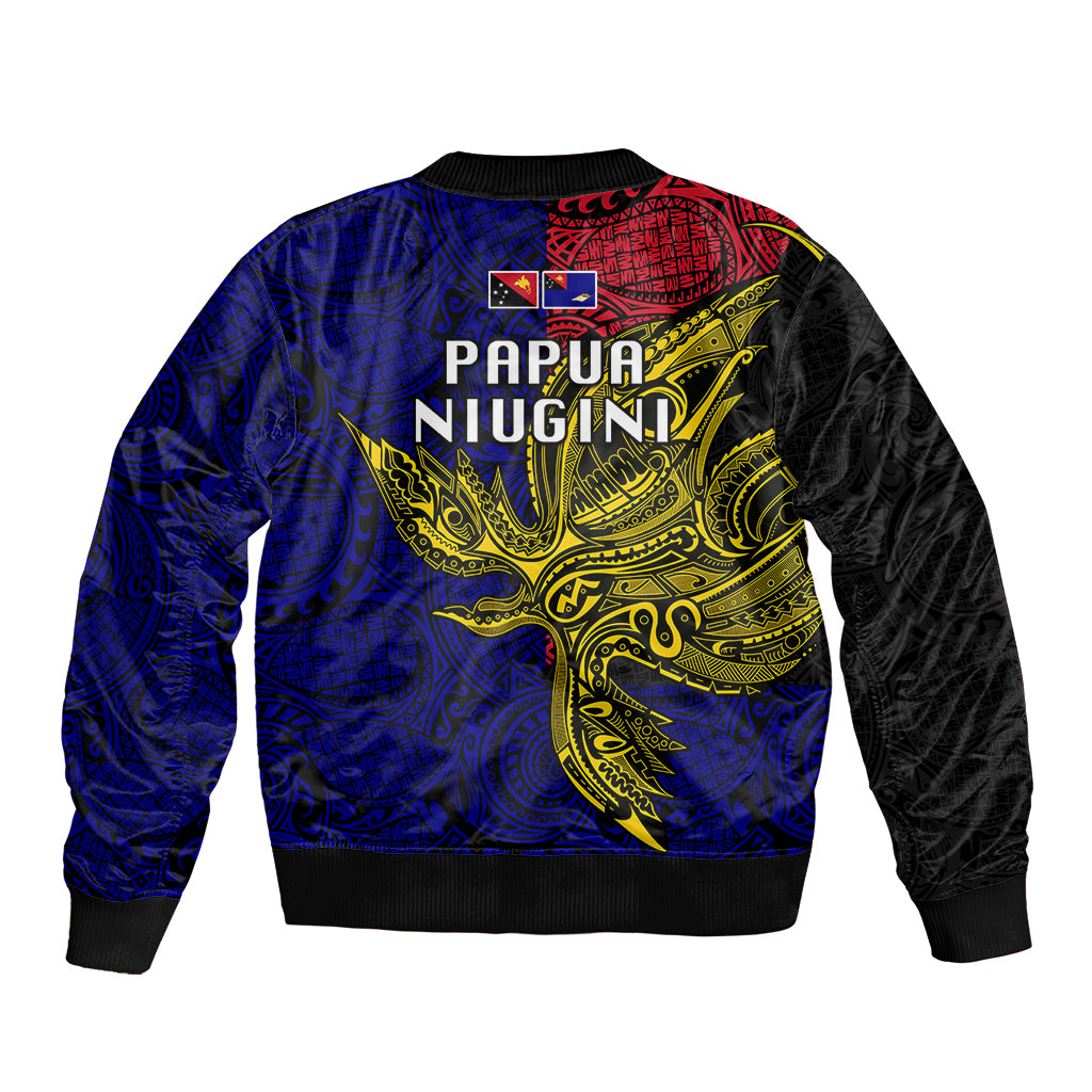 Papua New Guinea West New Britain Province Bomber Jacket PNG Birds Of Paradise Polynesian Arty Style LT03 - Polynesian Pride