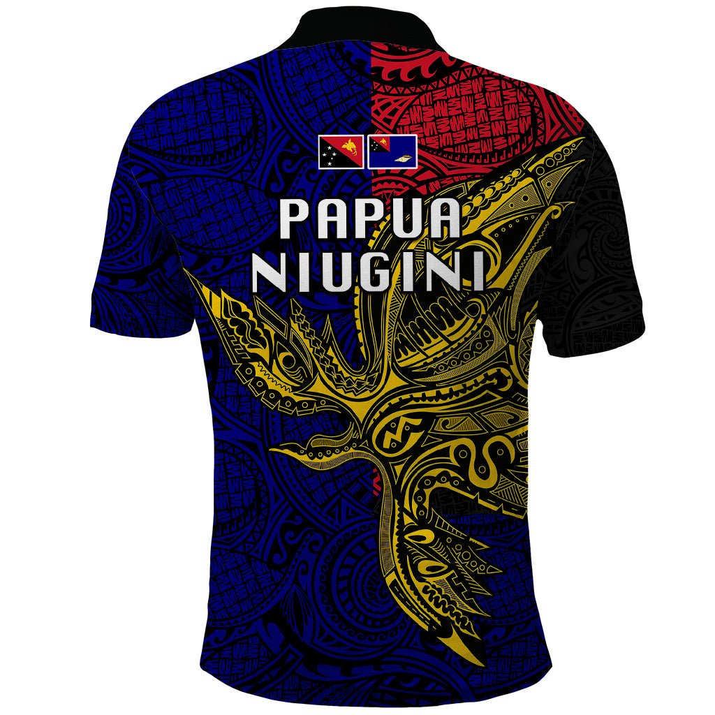 Papua New Guinea West New Britain Province Polo Shirt PNG Birds Of Paradise Polynesian Arty Style LT03 - Polynesian Pride