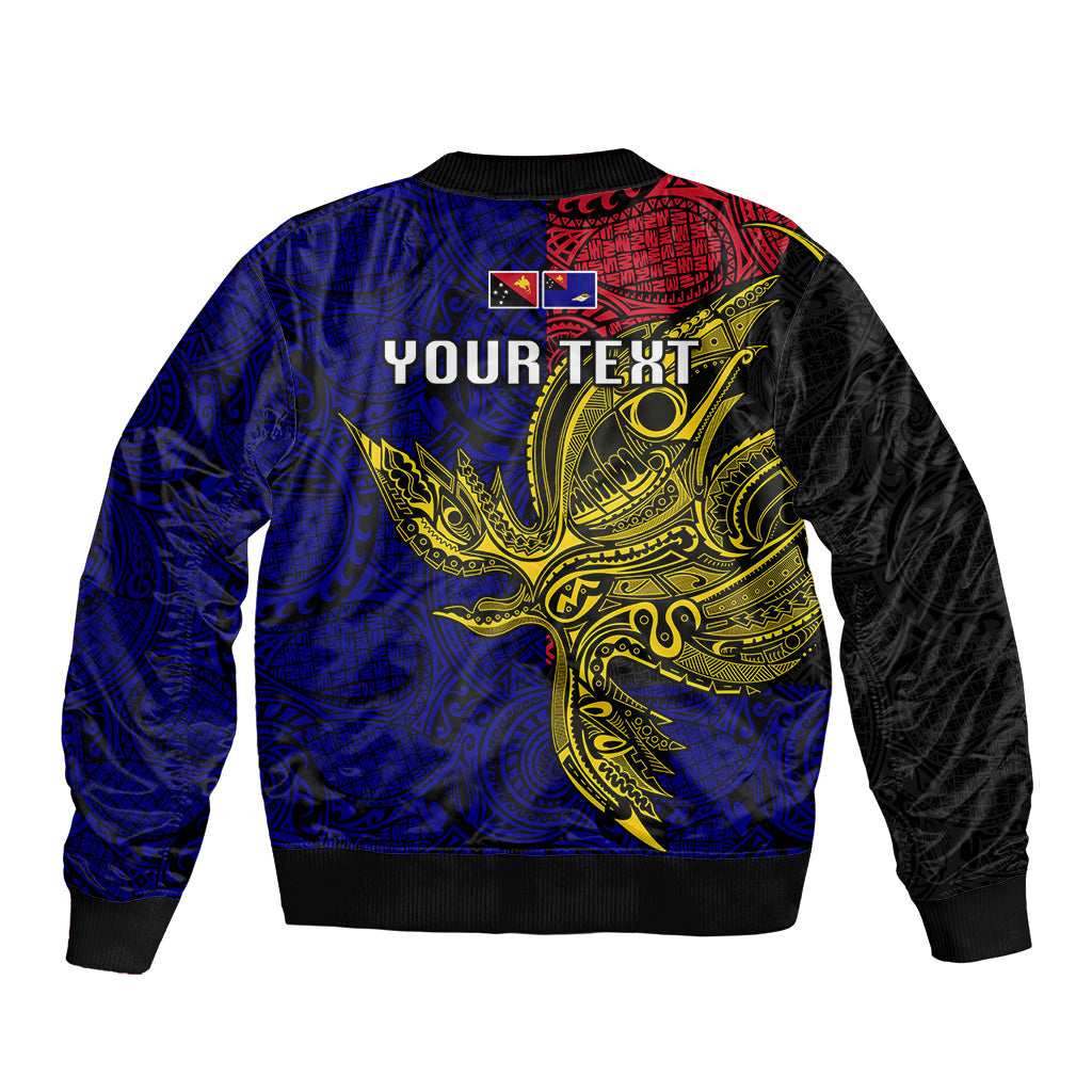 Personalised Papua New Guinea West New Britain Province Bomber Jacket PNG Birds Of Paradise Polynesian Arty Style LT03 - Polynesian Pride