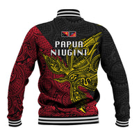 Papua New Guinea Sandaun Province Baseball Jacket PNG Birds Of Paradise Polynesian Arty Style LT03 - Polynesian Pride