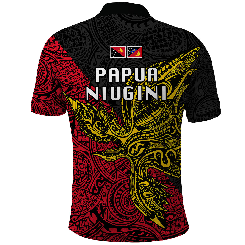 Papua New Guinea Sandaun Province Polo Shirt PNG Birds Of Paradise Polynesian Arty Style LT03 - Polynesian Pride