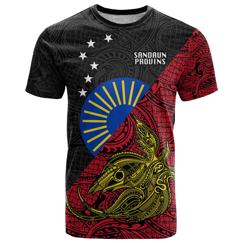 Papua New Guinea Sandaun Province T Shirt PNG Birds Of Paradise Polynesian Arty Style LT03 Red - Polynesian Pride