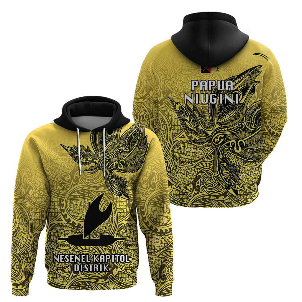 Papua New Guinea National Capital District Hoodie PNG Birds Of Paradise Polynesian Arty Style LT03 - Polynesian Pride