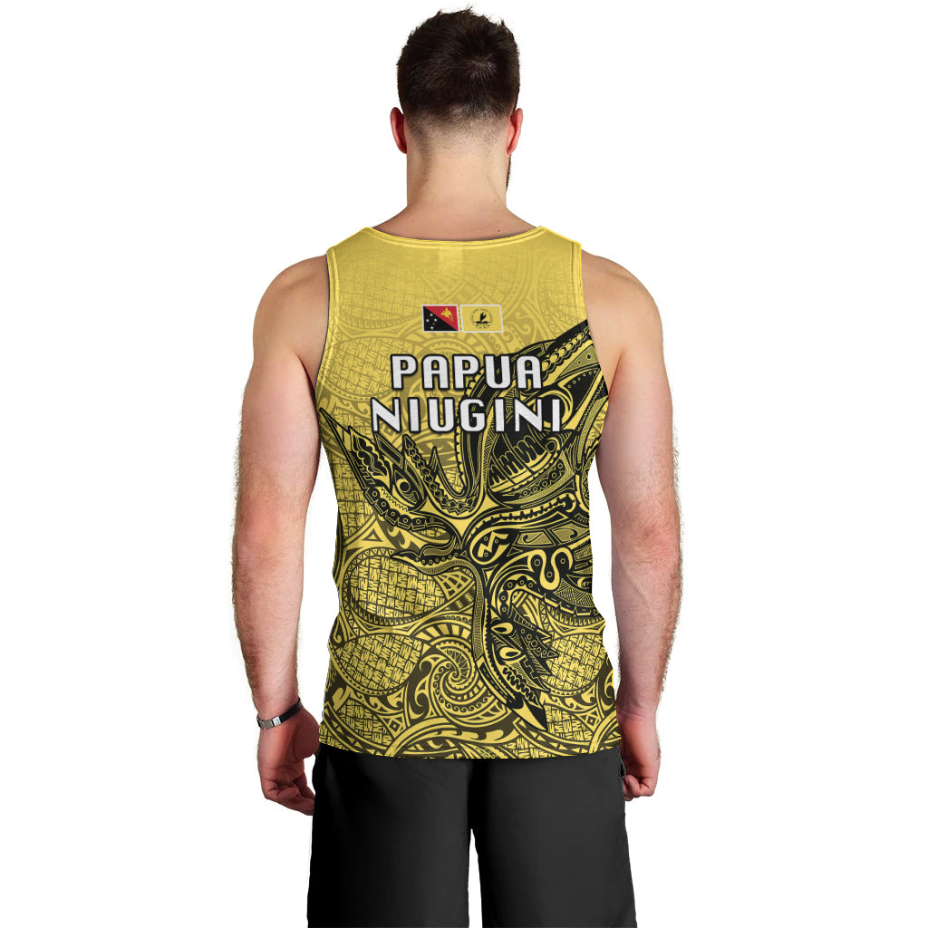 Papua New Guinea National Capital District Men Tank Top PNG Birds Of Paradise Polynesian Arty Style LT03 - Polynesian Pride