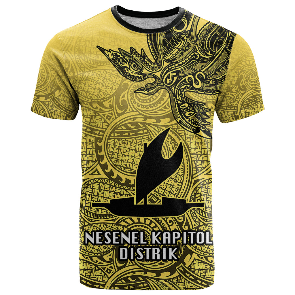 Papua New Guinea National Capital District T Shirt PNG Birds Of Paradise Polynesian Arty Style LT03 Yellow - Polynesian Pride