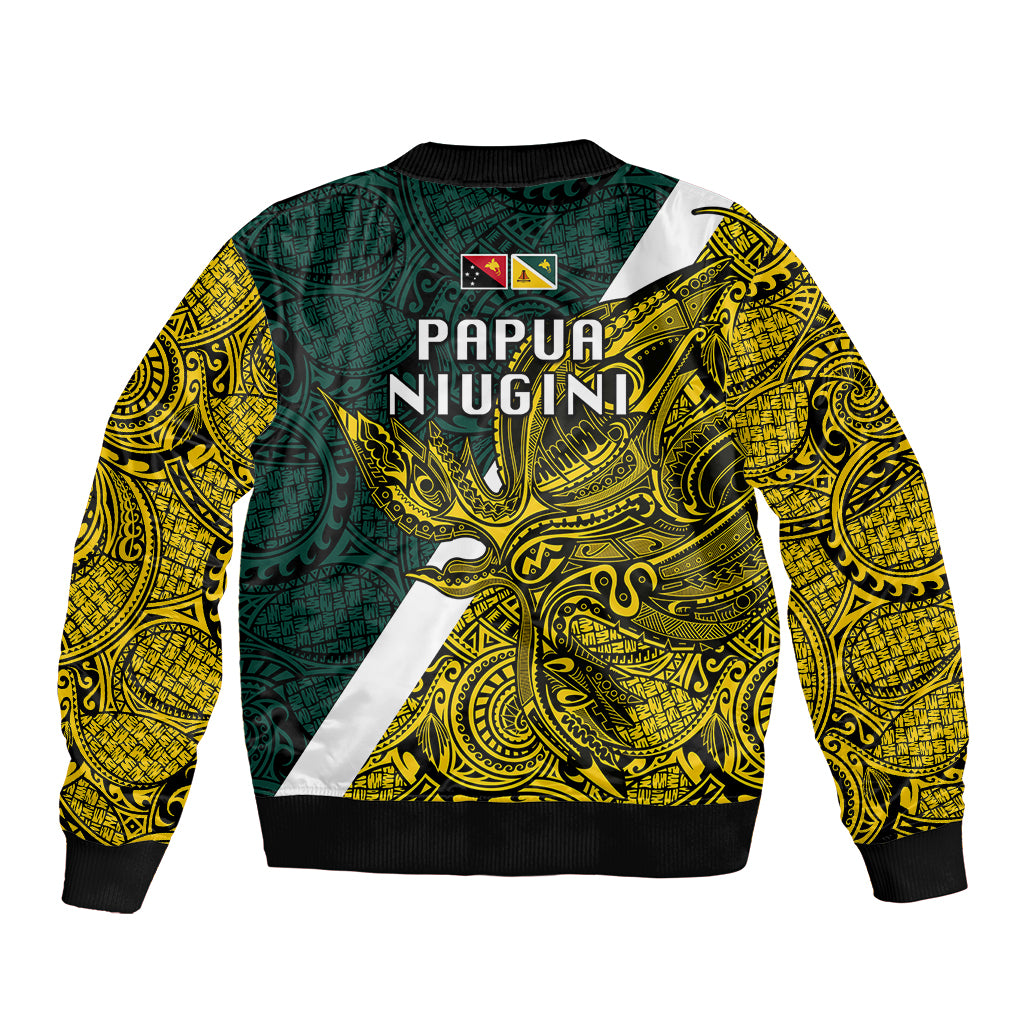 Papua New Guinea Jiwaka Province Bomber Jacket PNG Birds Of Paradise Polynesian Arty Style LT03 - Polynesian Pride