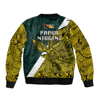 Papua New Guinea Jiwaka Province Bomber Jacket PNG Birds Of Paradise Polynesian Arty Style LT03 - Polynesian Pride
